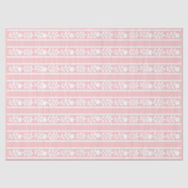 Pink Bone Inlay Floral Border Decoupage Paper