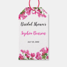 Pink Bougainvillea Floral Bridal Shower Presentetikett
