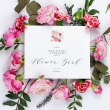 Pink Bouquet Will You Be My Flower Girl Proposal
