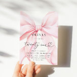 Pink Bow 21st Birthday Party Inbjudningar<br><div class="desc">Celebrate in Style with Our Elegant Pink Bow 21st Birthday Invitation.</div>