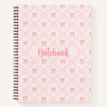 Pink Bow Aesthetic Notebook – Cute & Feminine Jour