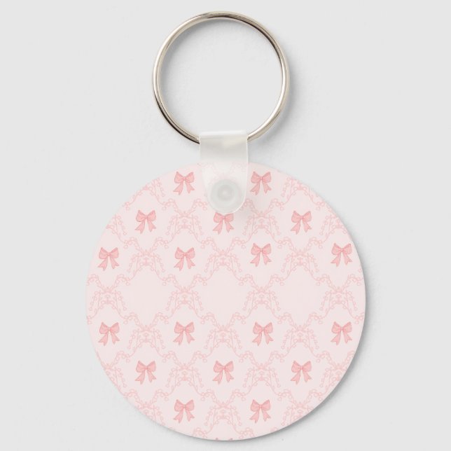 Pink Bow Aesthetic Notebook – Cute & Feminine Nyckelring (Framsida)