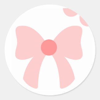 Pink Bow Aesthetic Sticker Runt Klistermärke