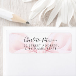 Pink Bow Baby Shower Return Address Label Returadress Etikett