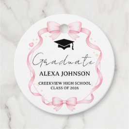 Pink Bow Class Of 2026 Graduation Cap Graduate Gåvor Etiketter