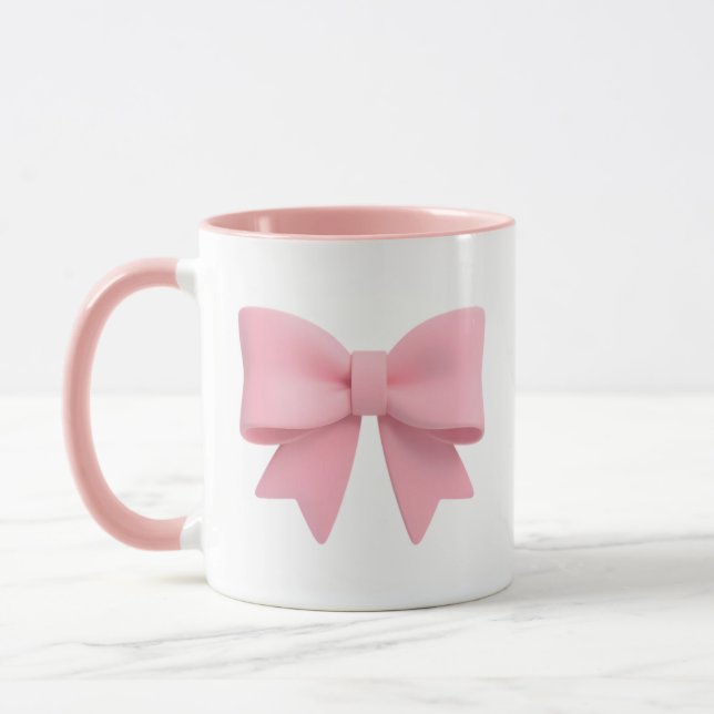 Pink Bow Coffee Mug 🎀 Mugg (Vänster)