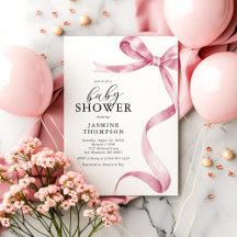 Pink Bow Coquette Bebis Shower