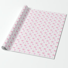 Pink Bow Coquette Watercolor Cute Aesthetic Presentpapper