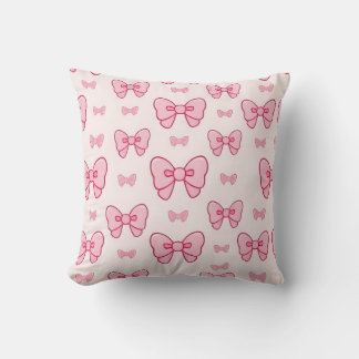 Pink Bow Cushion Kudde