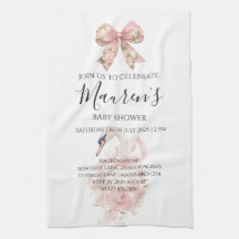 Pink Bow Girl Baby Shower 