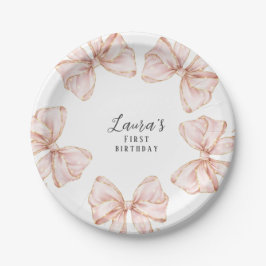 Pink Bow Girl First Birthday Party