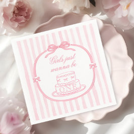 Pink Bow Girls Just Wanna be One Pappersservett