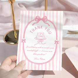 Pink Bow Just Wanna be One Girl Birthday Tack Kort