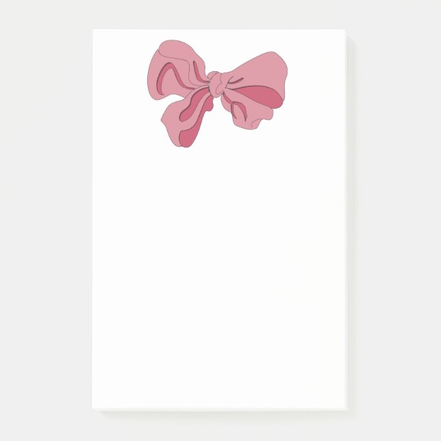 Pink Bow Notepad Post-it Block (Framsida)