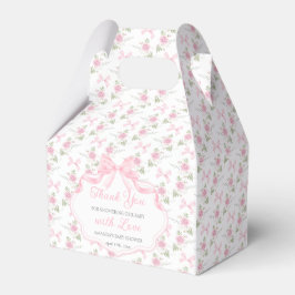 Pink Bow Toile De Jouy Girl Baby Shower Presentaskar
