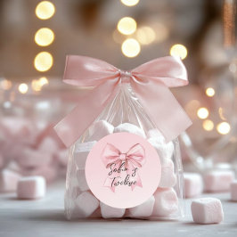 Pink Bow Twelve Birthday  Runt Klistermärke