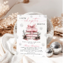 Pink Bow Winter Baby Shower A New Chapter Begins