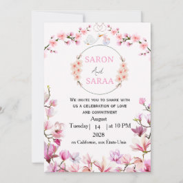 Pink Boy-Girl Baby Shower Invitation Inbjudningar