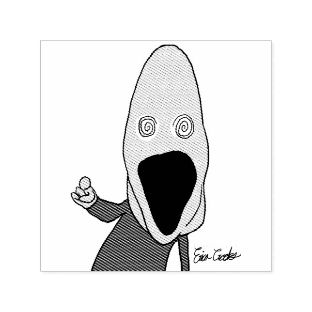 Pink brainwashed puppet pointing självfärgande stämpel (Design)