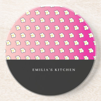 Pink Breakfast Fried Eggs Name Underlägg