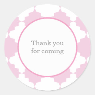 Pink Bridal Shower-favoritetiketter Runt Klistermärke