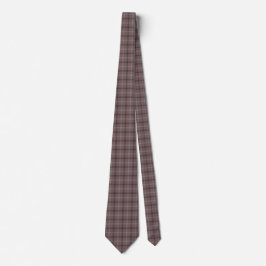 Pink Brown Plaid Classic Pattern Neck Tie Slips