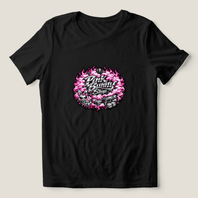 Pink Bunny Mafia (Streets)  T Shirt (Design Framsida)