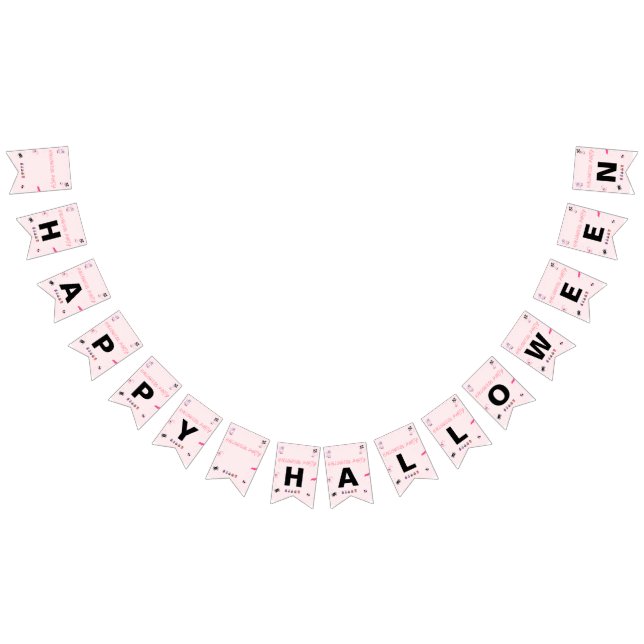 Pink Bunting halloween banner Vimplar (Alla)