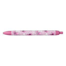 Pink Butterfly Cute Kawaii Personalized Pen