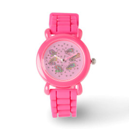 Pink Butterfly Lady Watch Armbandsur
