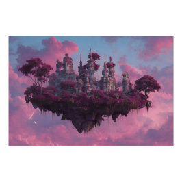 Pink Castle Floating Isle Fototryck