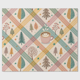 Pink Checkered Holiday Wrapping Paper Presentpapper