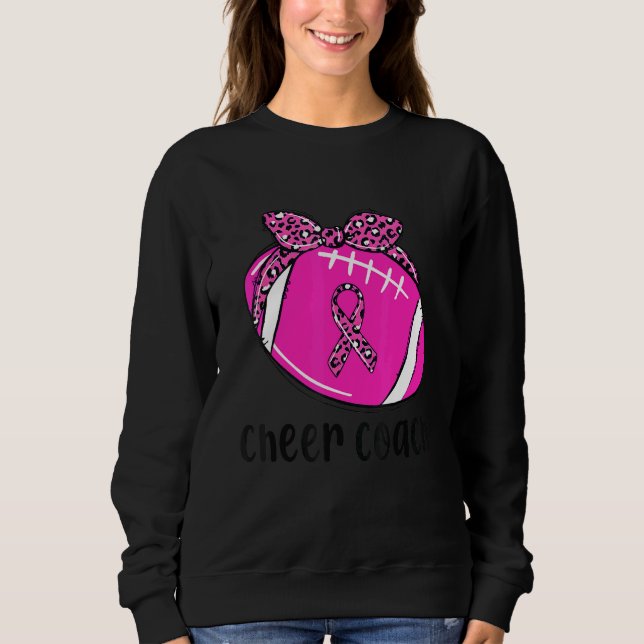 Pink Cheer Coach Football Mom Cheerleading Breast T Shirt (Framsida)