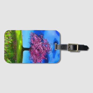 Pink Cherry Tree Bagagebricka