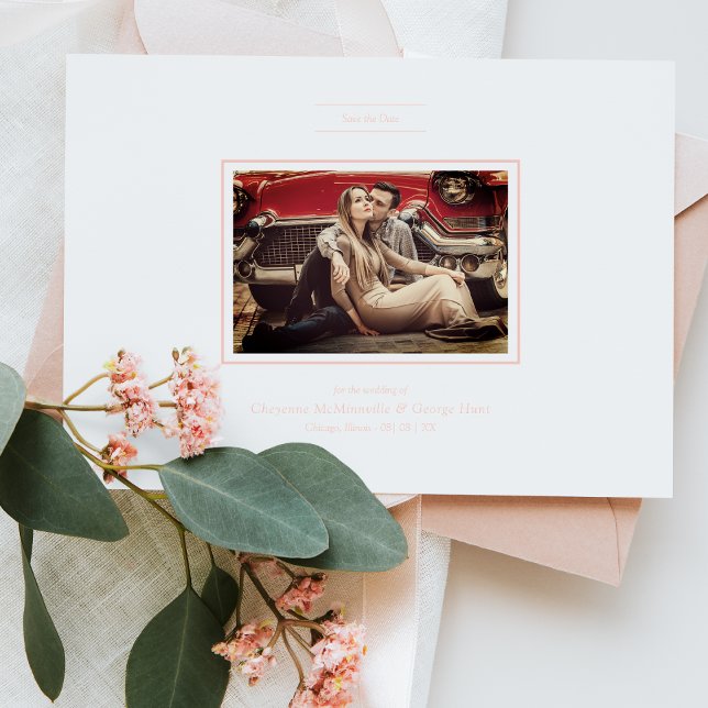 Pink Chic Sophisticated Minimalist Photo Wedding (Skapare uppladdad)