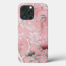 Pink Chinoiserie Bird Floral Elegant