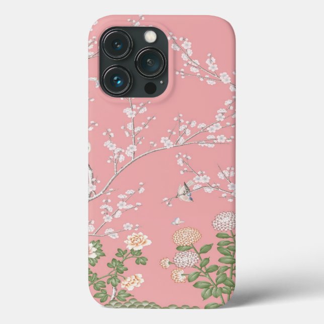Pink Chinoiserie Bird Floral Elegant (Baksida)