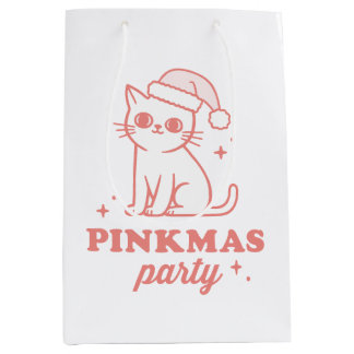 Pink Christmas aesthetic pinkmas party cat