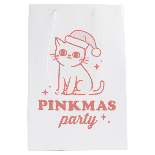 Pink Christmas aesthetic pinkmas party cat (Framsidan)
