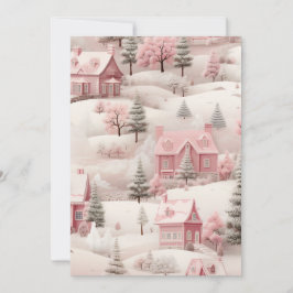 Pink Christmas card Julkort