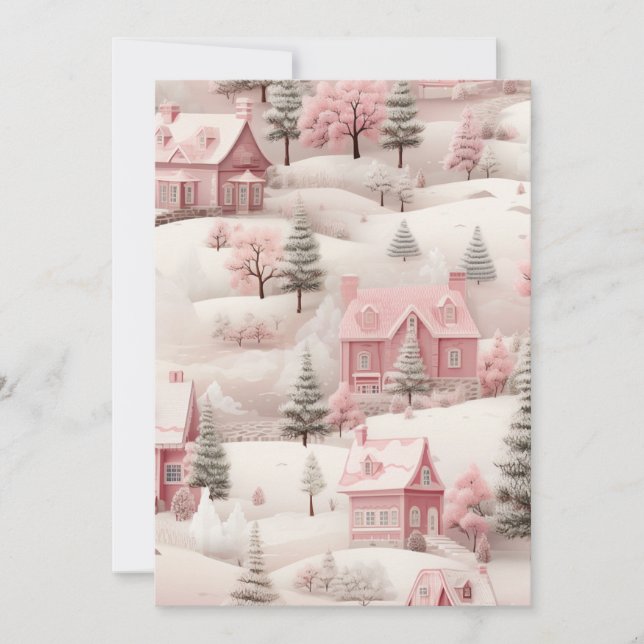 Pink Christmas card Julkort (Framsida)