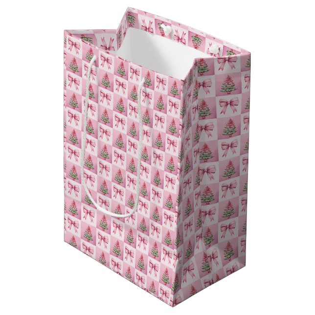 Pink Christmas Gift Bag (Framsidan Vinklad)
