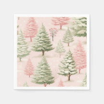 Pink Christmas Napkins