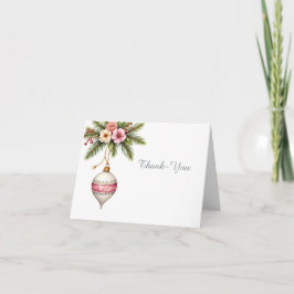 Pink Christmas Ornament Tack Kort