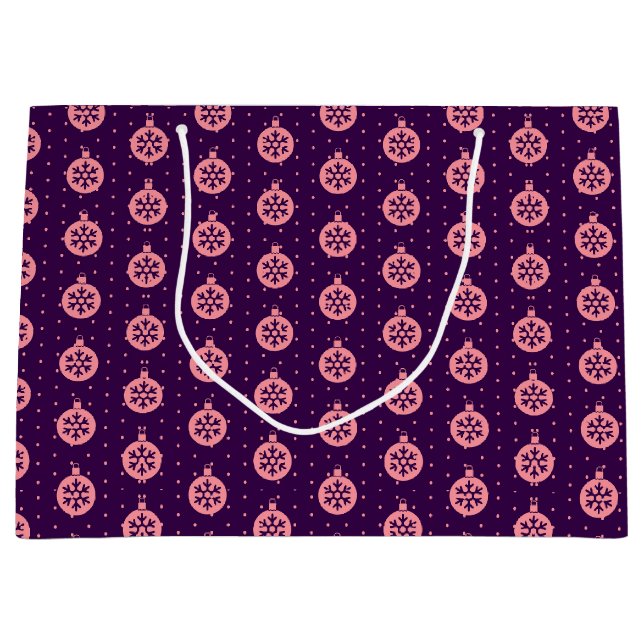 Pink Christmas Ornaments on Purple Modern Holiday (Framsidan)