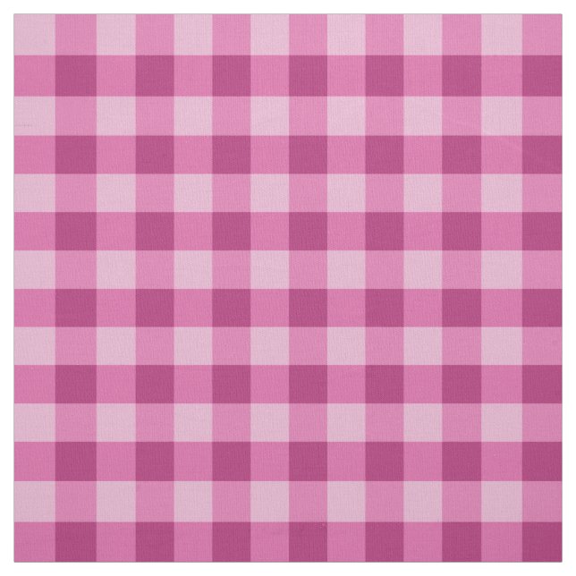 Pink Classic Gingham Check Pima Cotton Fabric Tyg (Provkarta)