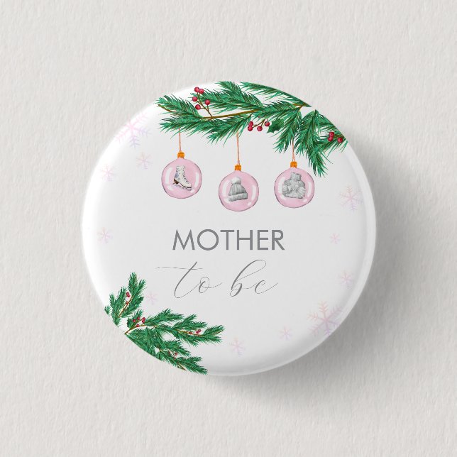 Pink Clothes Ornaments Mother To Be Baby Shower  Knapp (Framsida)