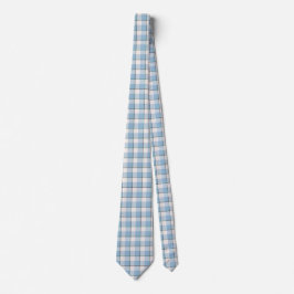 Pink Cloud and Blue Lagoon Plaid Neck Tie Slips