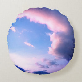 Pink clouds rund kudde