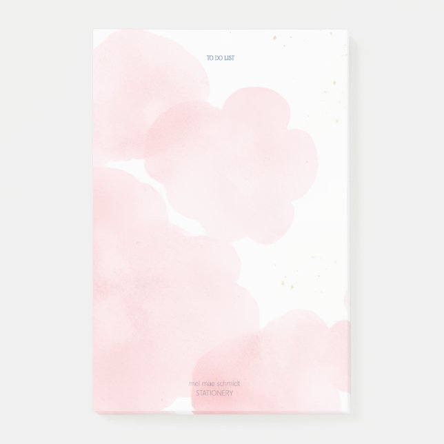 Pink Clouds To Do List Pad Post-it Block (Framsida)